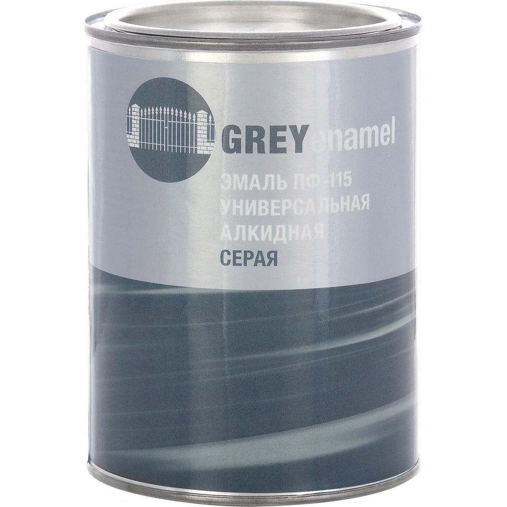 Изображение товара Эмаль ЗАО Декарт ПФ-115 серая 0, 8 кг - износостойкая для внутренних и внешних работ