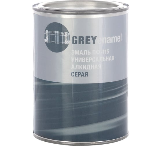 Изображение товара Эмаль ЗАО Декарт ПФ-115 серая 0,8 кг 30504