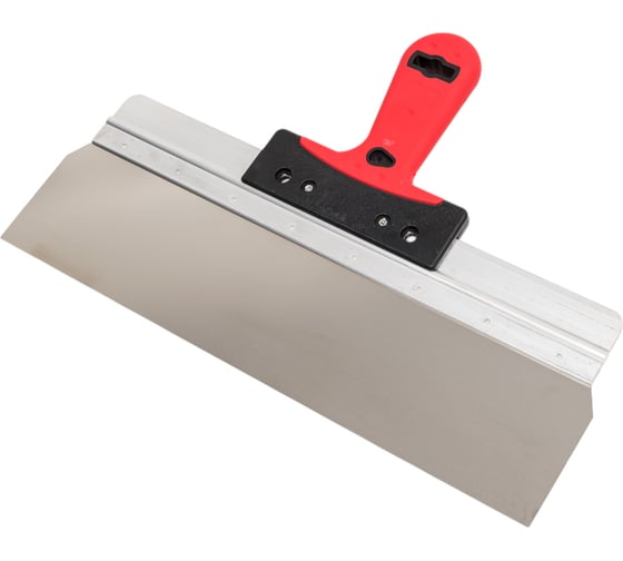 Изображение товара Шпатель фасадный нержавеющий Olejnik широкое лезвие 220 мм, ручка 2-компонентная 123622-2K