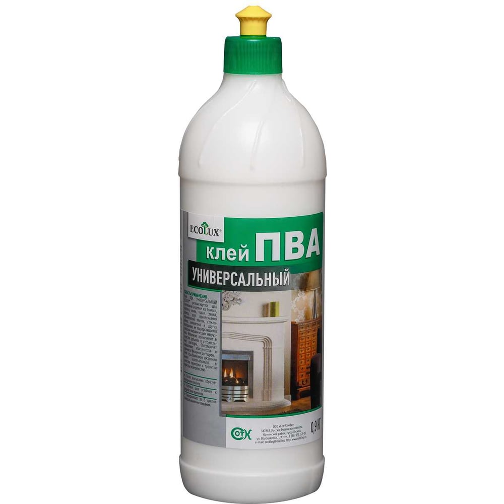 Изображение товара Клей ПВА Ecolux универсальный, 0,9 кг 4607133684747