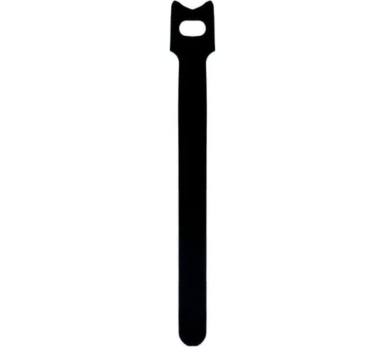 Изображение товара Стяжка-липучка Filum 125x11 мм, 12 шт, мягкая пряжка, цвет черный (кабельный организатор) FL-CMT-125-BK