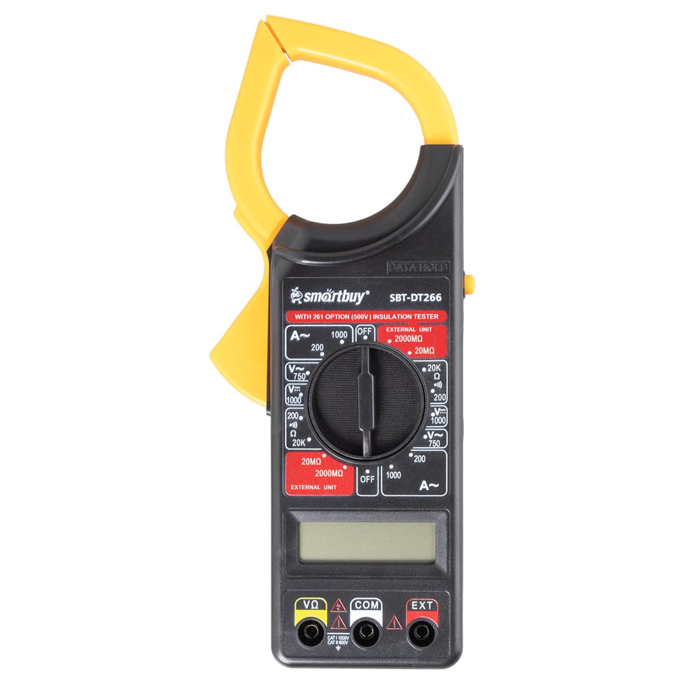 Изображение товара Многофункциональный мультиметр Smartbuy DT266 с щупами и чехлом для профессиональных и бытовых зада