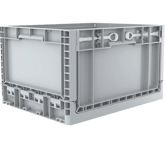 Изображение товара Ящик Тара.ру полипропилен 400x300x230 сплошной, складной цвет серый 34391