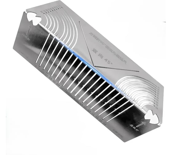 Изображение товара Трафарет-линейка по металлу для создания углов Vitatools 233 мм trafaret-lineyka-po-metallu-233mm