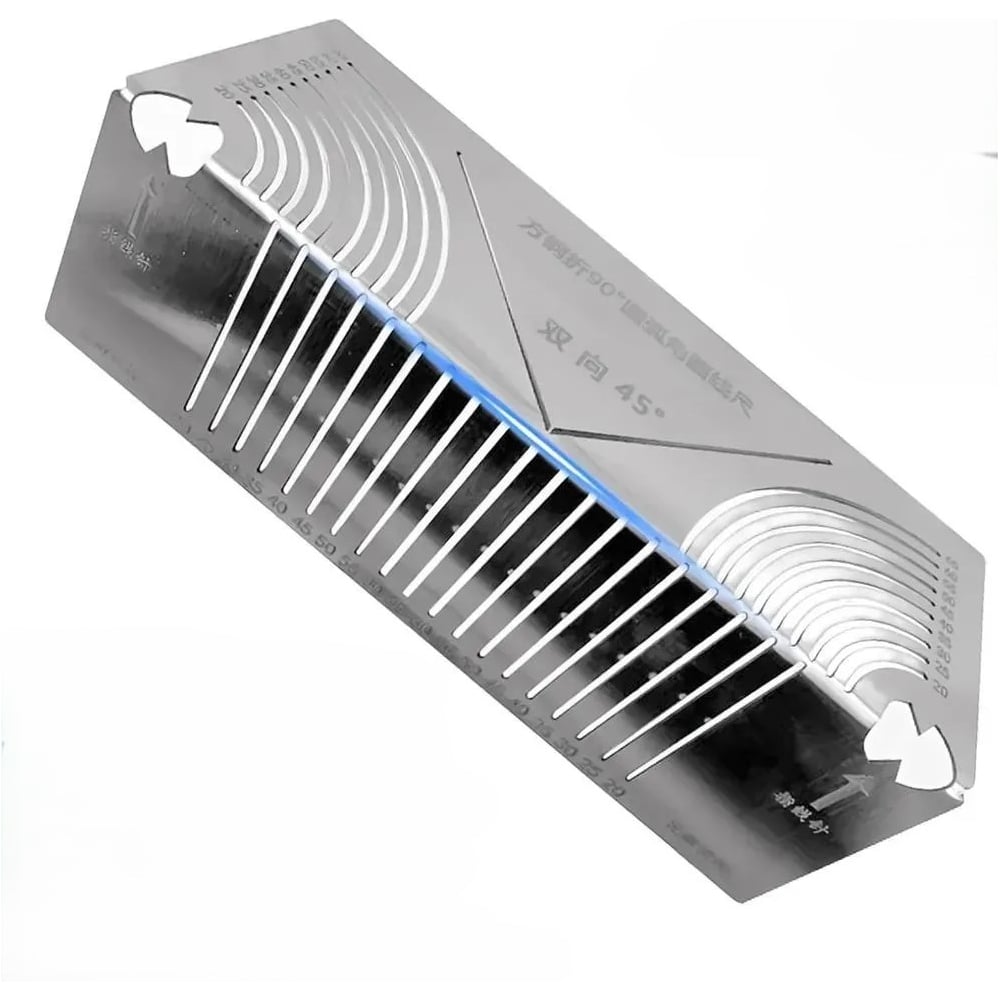 Изображение товара Трафарет-линейка по металлу Vitatools 334 мм для создания углов