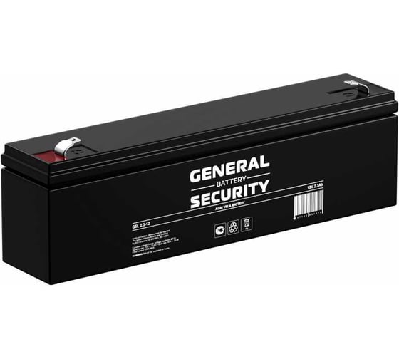 Изображение товара Аккумулятор для ИБП GENERAL SECURITY GSL2.3-12 12В 2,3 Ач УТ-00001388