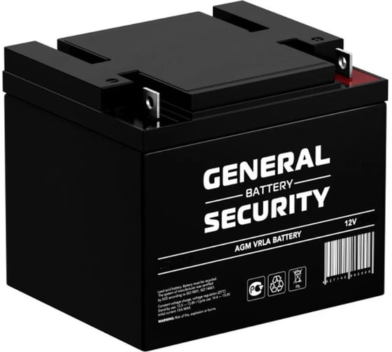 Изображение товара Аккумуляторная батарея GENERAL SECURITY GSL55-12 12В 55 Ач УТ-00001908
