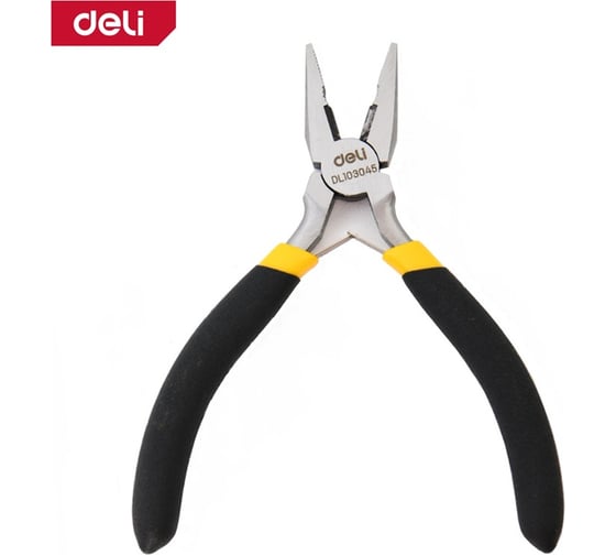 Изображение товара Мини-плоскогубцы DELI 115мм DL103045 возвратная пружина, обливные рукояти 179493