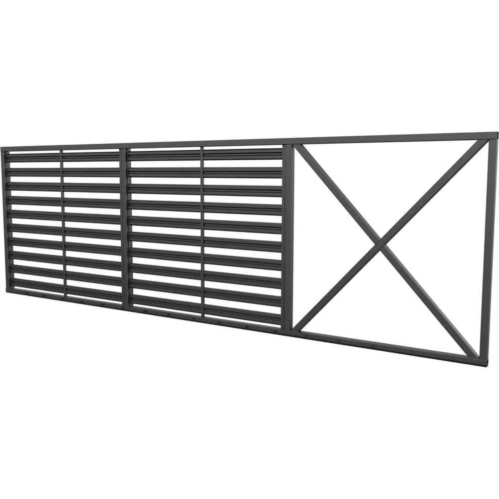 Изображение товара Комплект жалюзи ворот МЕТАЛЛИК ГОРИЗОНТ 2000x4000 RAL 7024 оцинкованная сталь