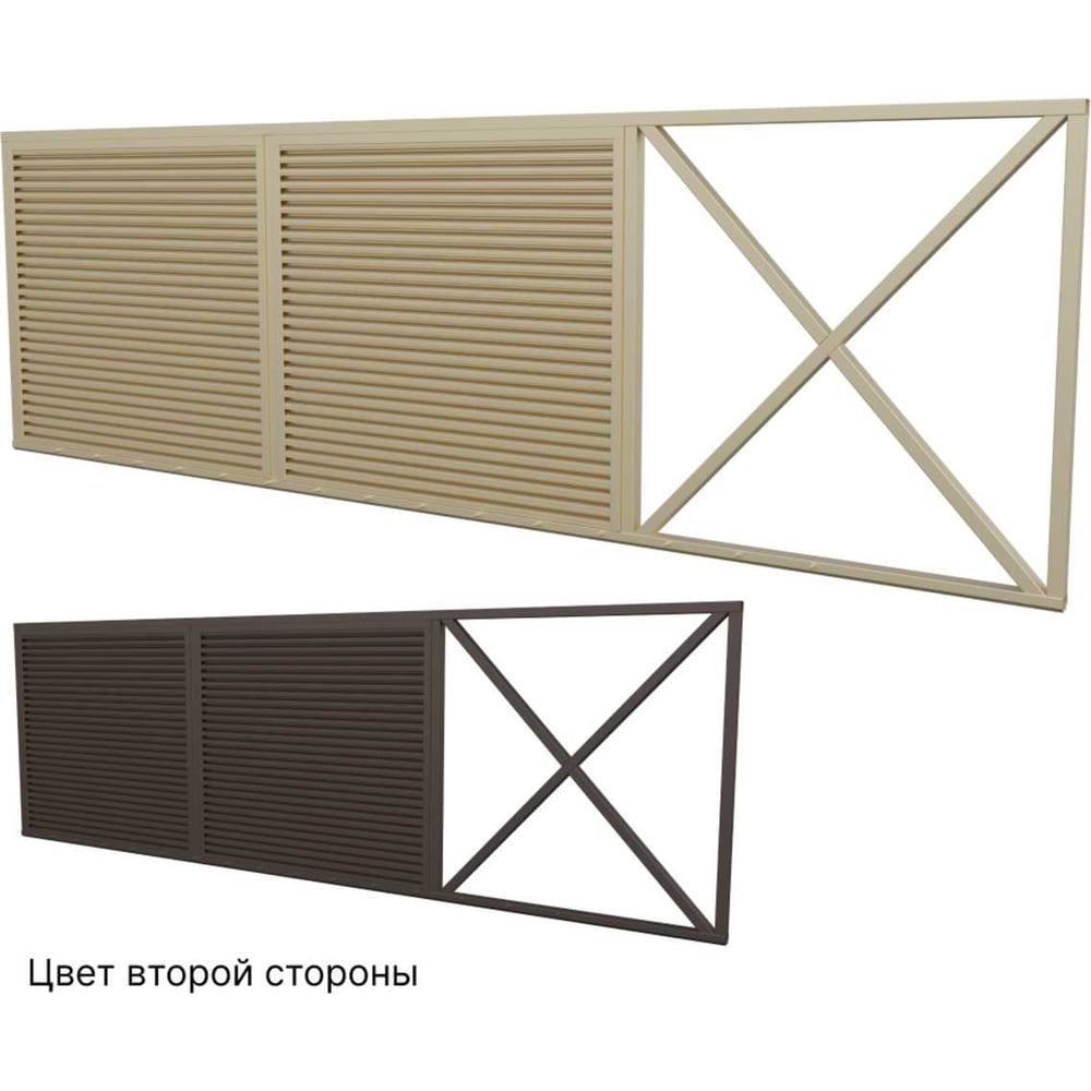 Изображение товара Комплект жалюзи ворот МЕТАЛЛИК и КО КАВКАЗ 2000x4000x80