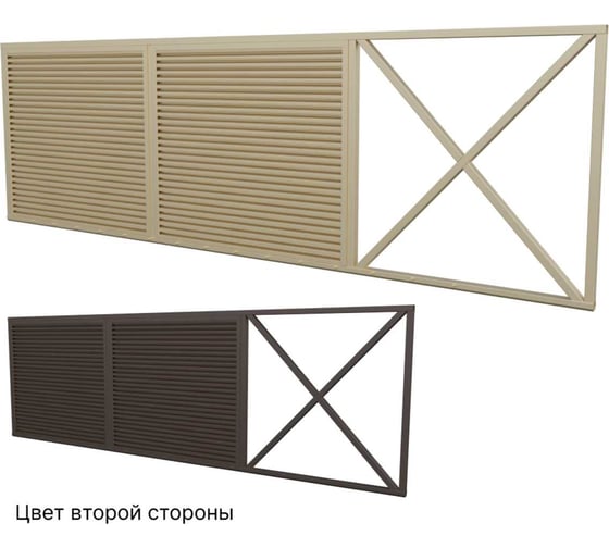 Изображение товара Комплект жалюзи ворот МЕТАЛЛИК и КО КАВКАЗ 2000x4000x80 RAL 8017/8017/1015 О0000134558