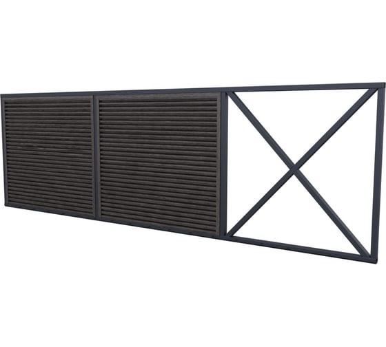 Изображение товара Комплект жалюзи ворот МЕТАЛЛИК и КО КАВКАЗ 2000x4000x80 RAL 7024 Графитовый дуб/Графитовый дуб О0000134439
