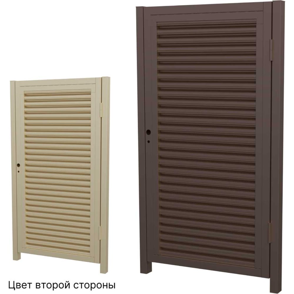 Изображение товара Комплект Жалюзи калитки из оцинкованной стали 2000x1000x80 КАВКАЗ RAL 8017/1015