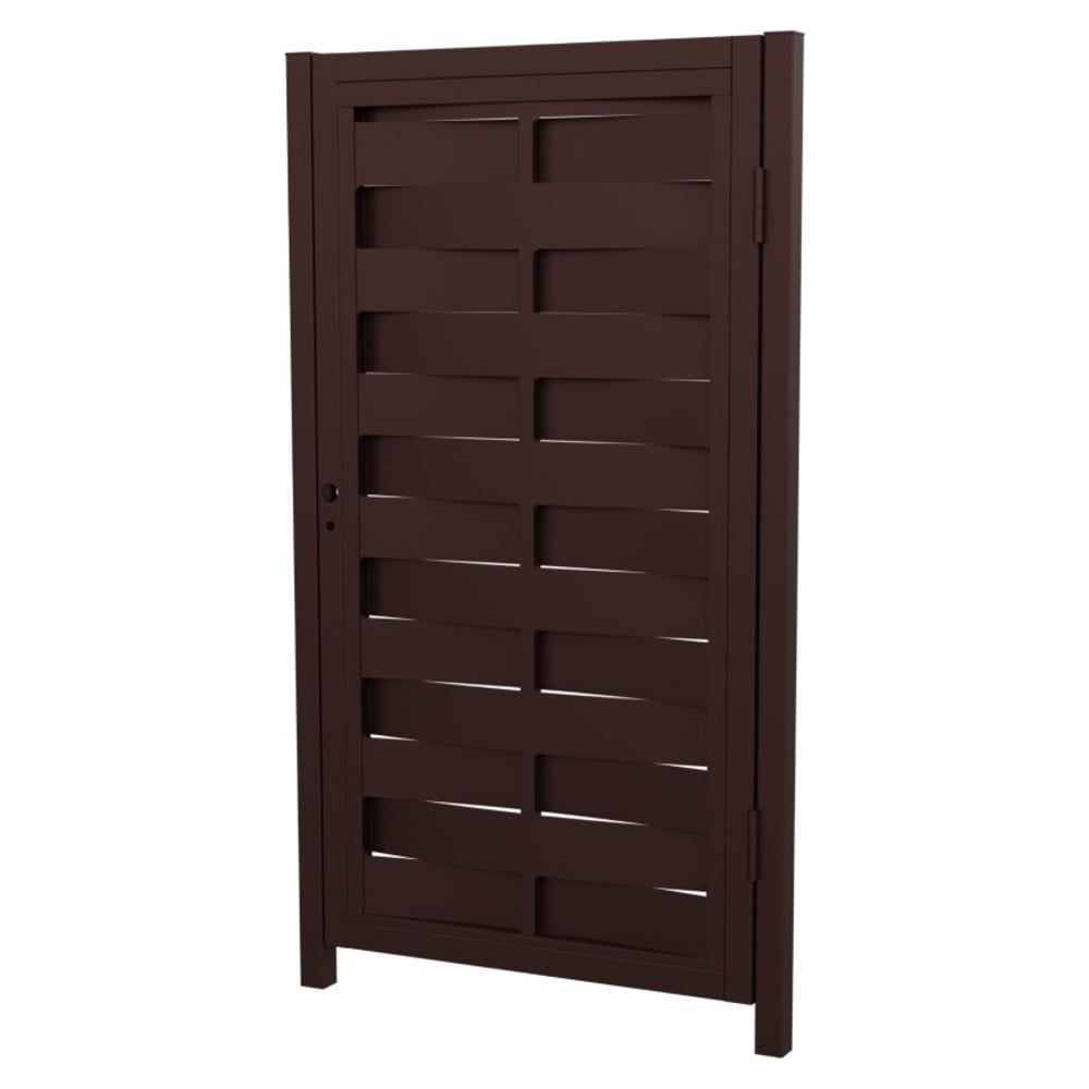 Изображение товара Комплект Жалюзи калитки металл УТЁС 2000x1000 коричневый