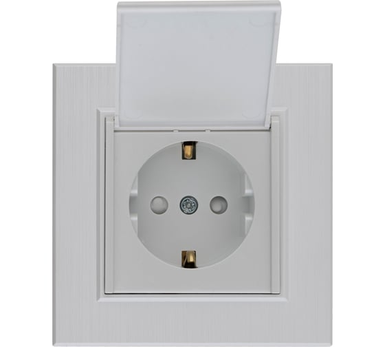 Изображение товара Розетка MAKEL с/з и крышкой СП KAREA LINE STAR 16А IP20 жемчужный. 86100029