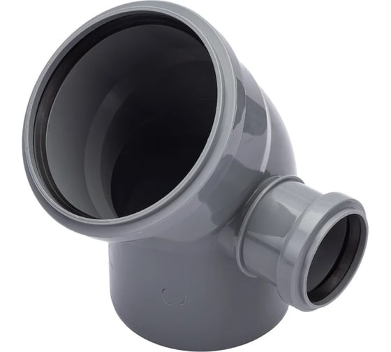 Изображение товара Отвод правый канализационный Millennium 110х50мм, 45 градусов 18067