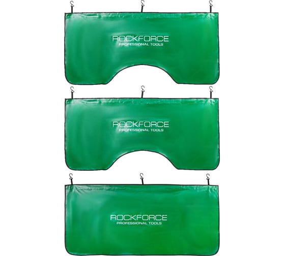 Изображение товара Накидки ПВХ защитные для автомобиля Rockforce с магнитным креплением, комплект 3 шт RF-88804(61683)