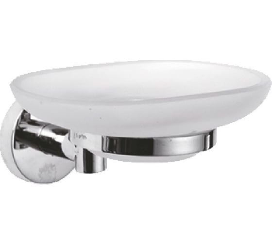 Изображение товара Мыльница настенная D-Lin матовое стекло, хром D220100