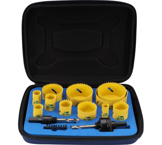 Изображение товара Набор коронок Ultra Bi-metall 16-76мм HSSE-Co8, 14 предметов, 5,5Tpi SCY 3618R