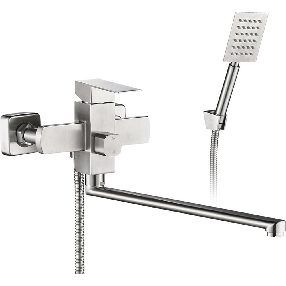 Изображение товара Смеситель для ванны Wesnaart KUBUS сатин однорычажный настенный