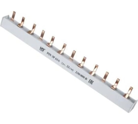 Изображение товара Шина соединительная HLT типа PIN (штырь) 1Р 100А(дл.1м) (10шт./уп) 081-13-05