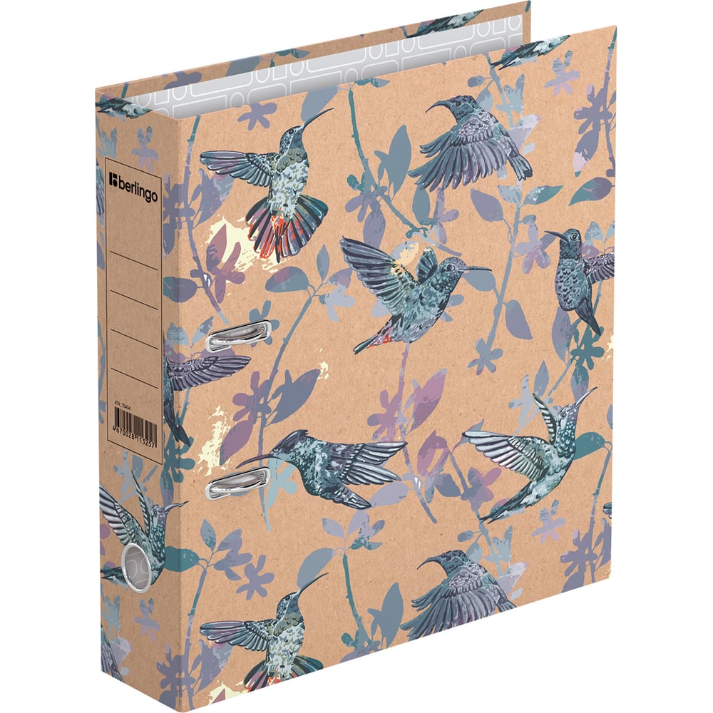 Изображение товара Папка-регистратор BERLINGO Hummingbird 70 мм крафт-бумага с рисунком ATk_70404