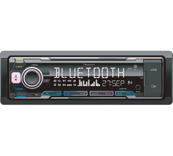 Изображение товара 1 din медиа-ресивер, USB, AUX, ВТ, 4*50 Вт, мультицветная/ NQ517B NAKAMICHI NAK-NQ517B