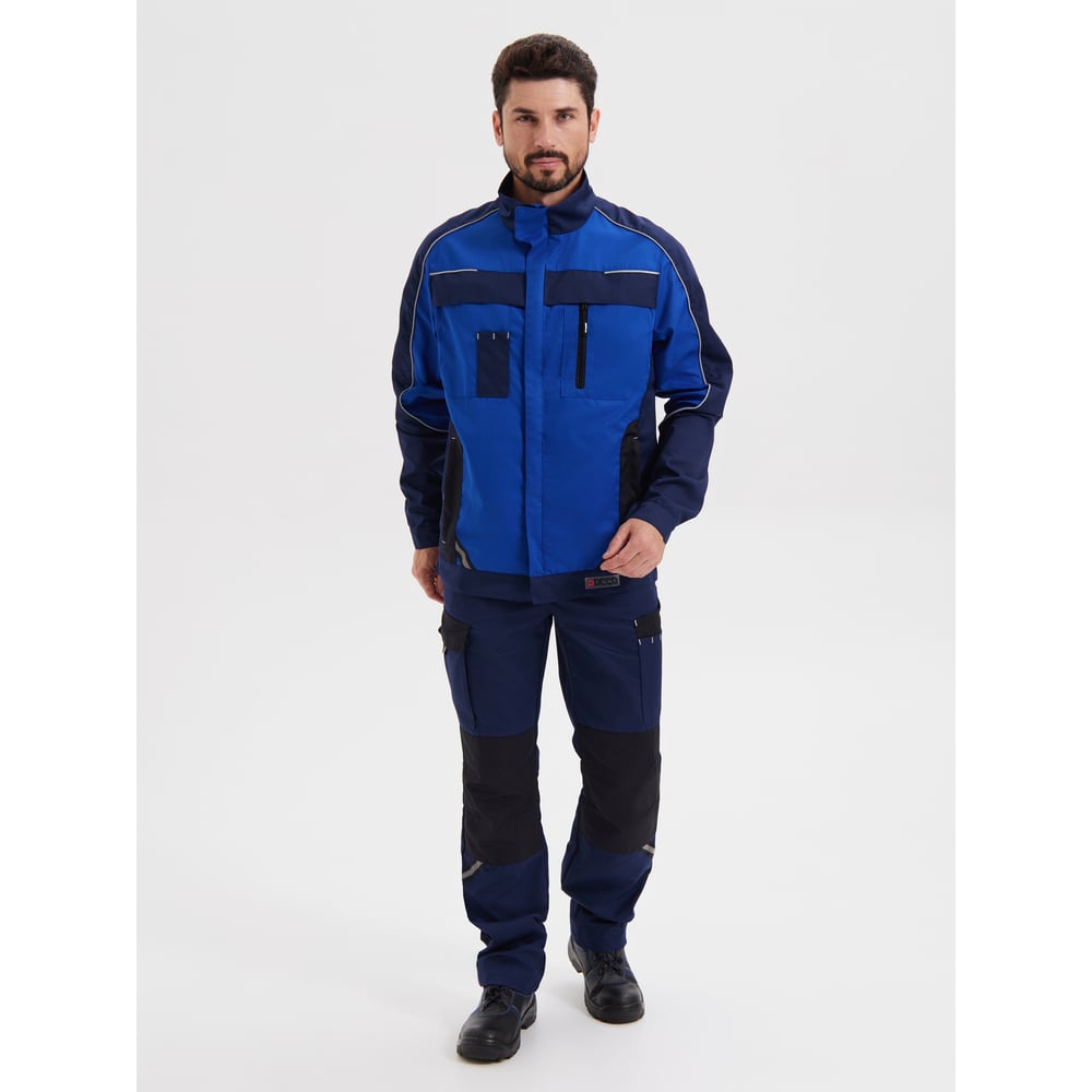 Изображение товара Костюм РАССО "КОСТА" куртка и брюки для мужчин, 48-50, синий/василек/черный