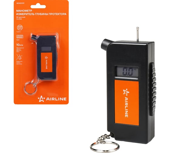 Изображение товара Манометр Airline 2в1, ЖК дисплей, 10 атм, измеритель глубины протектора AEAS009