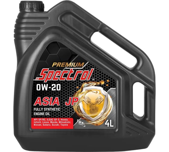 Изображение товара Масло моторное синтетическое Spectrol PREMIUM ASIA JP 0W-20 SP 4л 98876