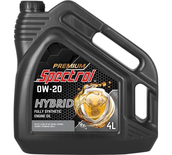 Изображение товара Масло моторное синтетическое Spectrol PREMIUM HYBRID 0W-20 4л 98979