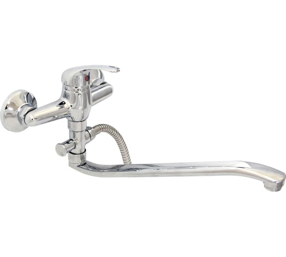 Изображение товара Cмеситель для ванны и умывальника ARGOTECH Stroy d-35, штоковый, s-образный излив, 300 мм, 34164