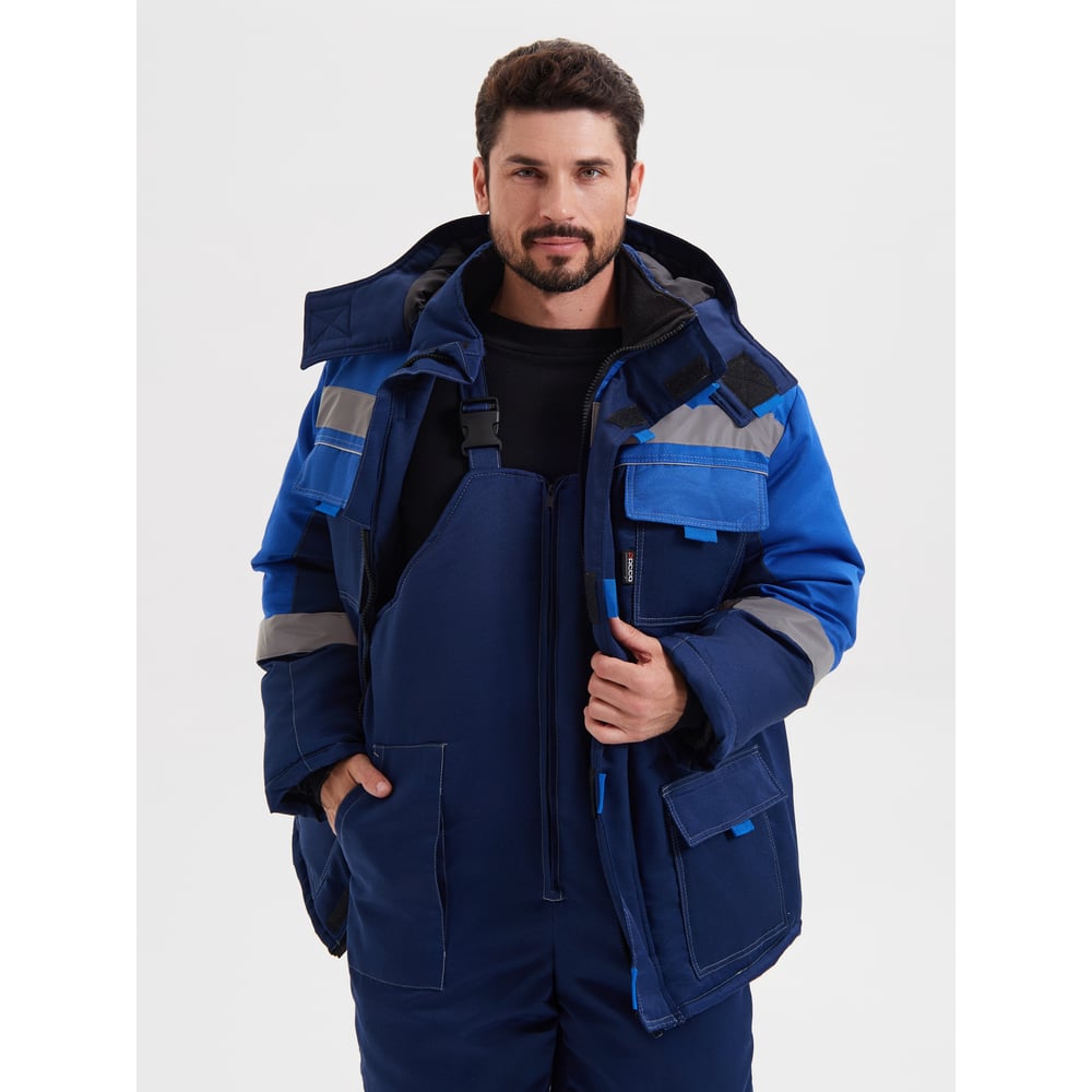 Изображение товара Утеплённый костюм РАССО НОВА для зимы мужской водонепроницаемый с капюшоном