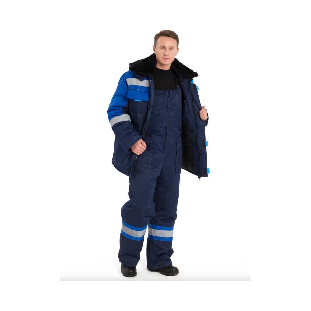 Изображение товара Костюм утеплённый "НОВА" куртка+полукомбинезон цвет син./вас. р.72-74/182-188 РАССО 02270 (72/182)