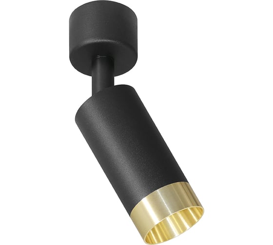 Изображение товара Накладной светильник Wolta Petite под лампу MR11 c цоколем GU10 Чёрный с золотом WSL-MR11/S15BG