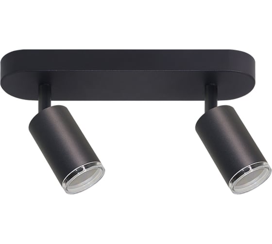 Изображение товара Накладной светильник Wolta AQUA двойной под лампу GU10 Чёрный матовый WSL-GU10/2W14B