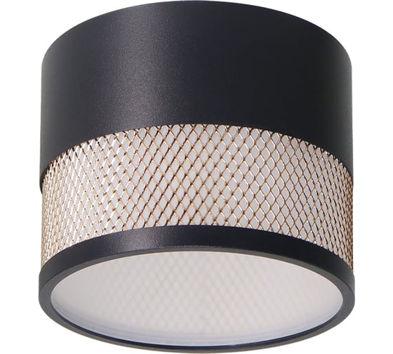 Изображение товара Накладной светильник Wolta Rete под лампу GX53 Черный матовый/золото WSL-GX53/12BG