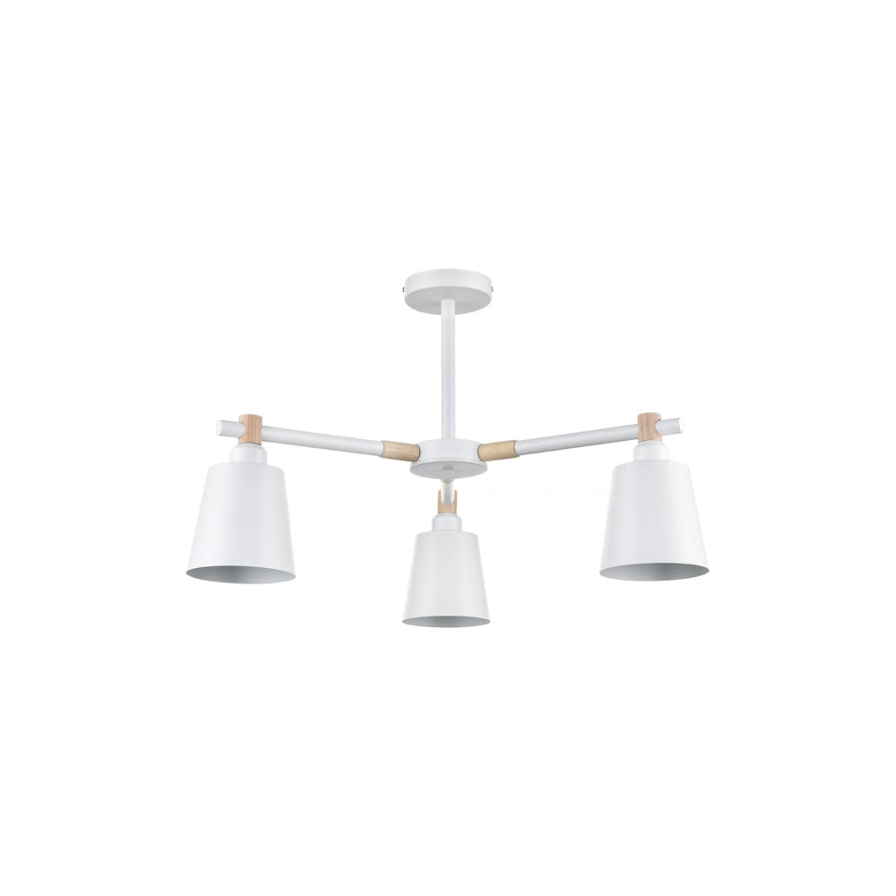 Изображение товара Люстра потолочная LUMION ROSALINA 3x60W E27 сканди дизайн белый светлое дерево