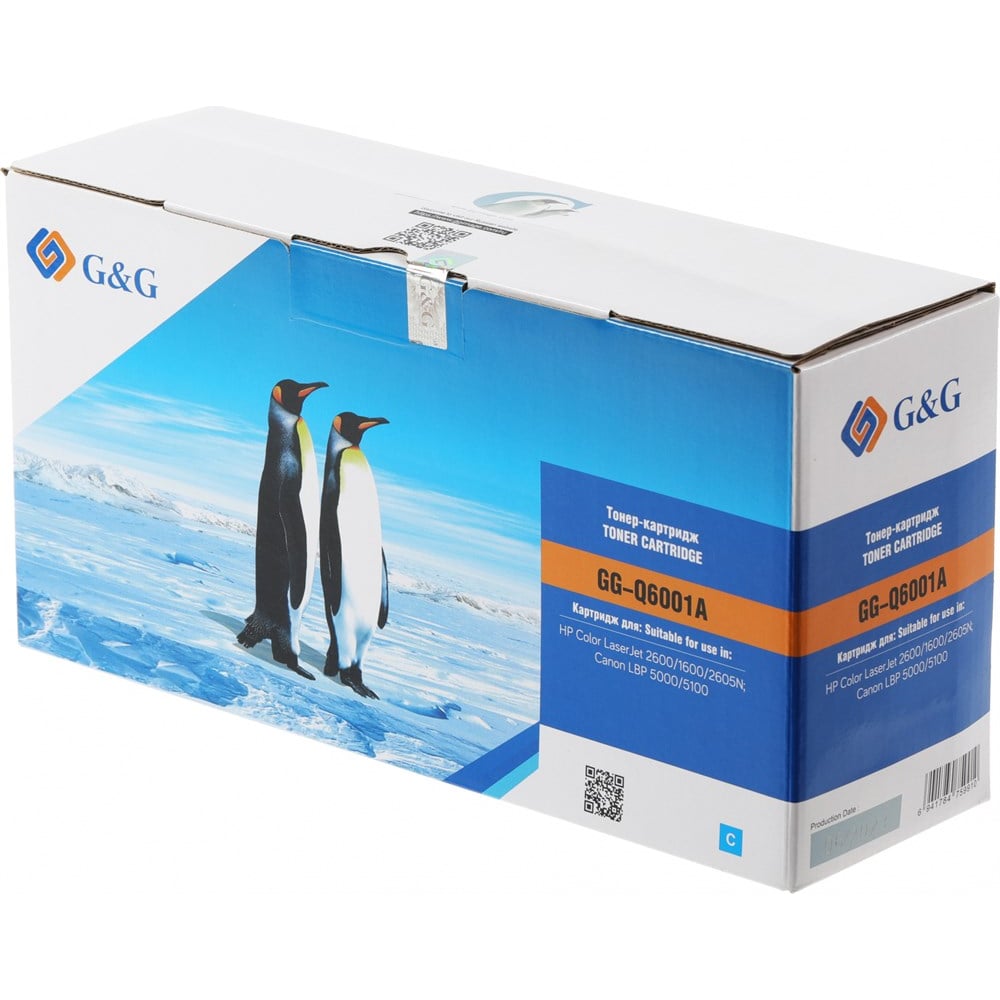 Изображение товара Лазерный картридж G&G GG-Q6001A голубой 2000 страниц для HP и Canon