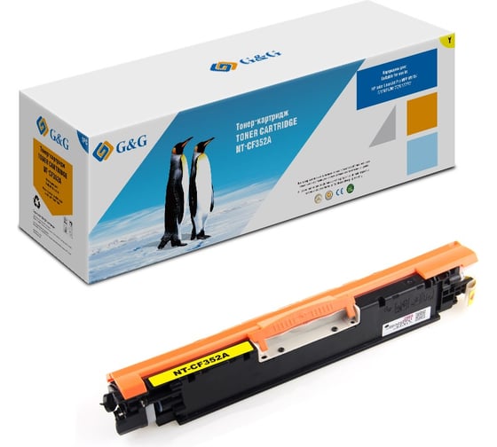 Изображение товара Картридж лазерный G&G GG-CF352A желтый 1000 страниц для HP CLJ Pro MFP M176/M176FN/M177/M177FW 1376461