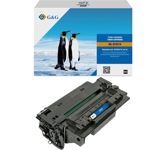 Изображение товара Картридж лазерный G&G GG-Q7551X черный 13000 страниц для HP LJ P3005/M3027 MFP/M3027x MFP/M3035xs MFP 1895809