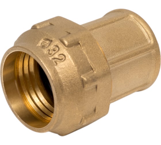 Изображение товара Муфта прямая латунная для ПНД труб Millennium 32-1" с внутренней резьбой PFBF3210 (710 1")