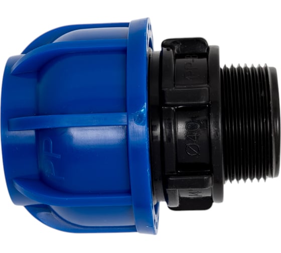 Изображение товара Муфта компрессионная для ПНД труб Millennium 40-1 1/4 с наружной резьбой PFMM4032