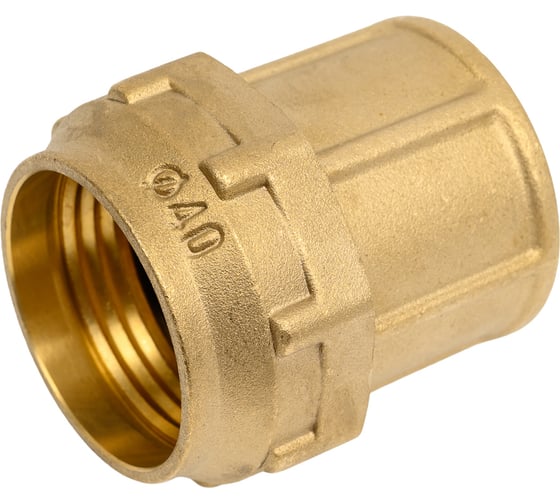Изображение товара Муфта прямая латунная для ПНД труб Millennium 40-1 1/4" с внутренней резьбой PFBF4032 (710 11/4")