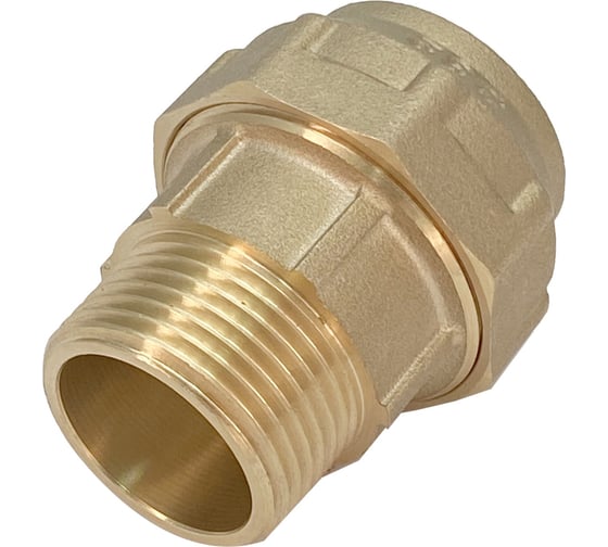 Изображение товара Муфта латунная прямая ПНД 32×1" с наружной резьбой — для соединения труб с арматурой Millennium PFBM3210 PFBM3210 (715 1")