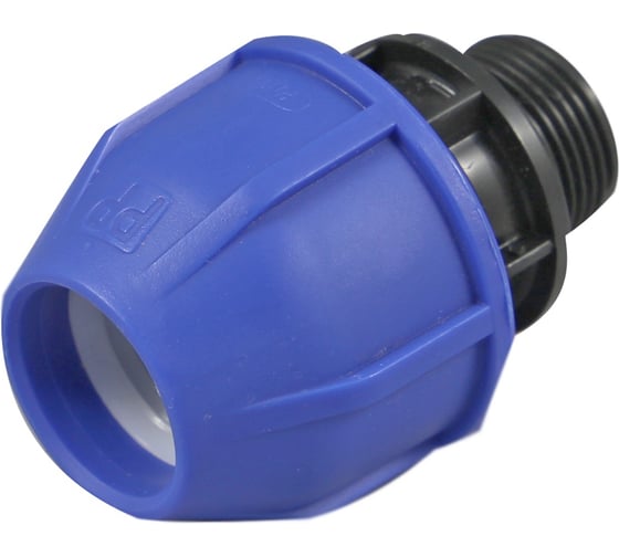 Изображение товара Муфта компрессионная ПНД Millennium 110×4" с наружной резьбой — фитинг для соединения труб PFMM110100