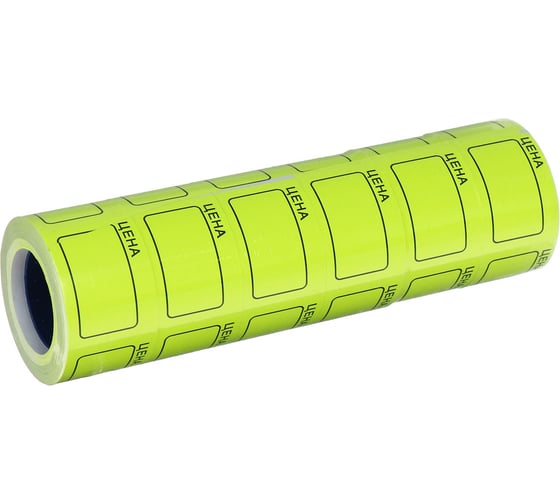 Изображение товара Самоклеящиеся ценники Calligrata набор из 6 роликов, в  1 ролике 200шт, 35х50мм желтые 595681