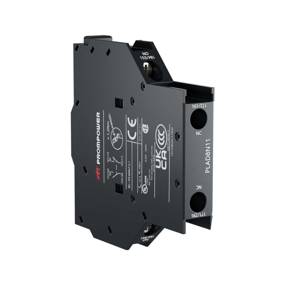 Изображение товара Блок вспомогательных контактов Prompower Pulse PLAD8N11 1НО+1НЗ боковой монтаж