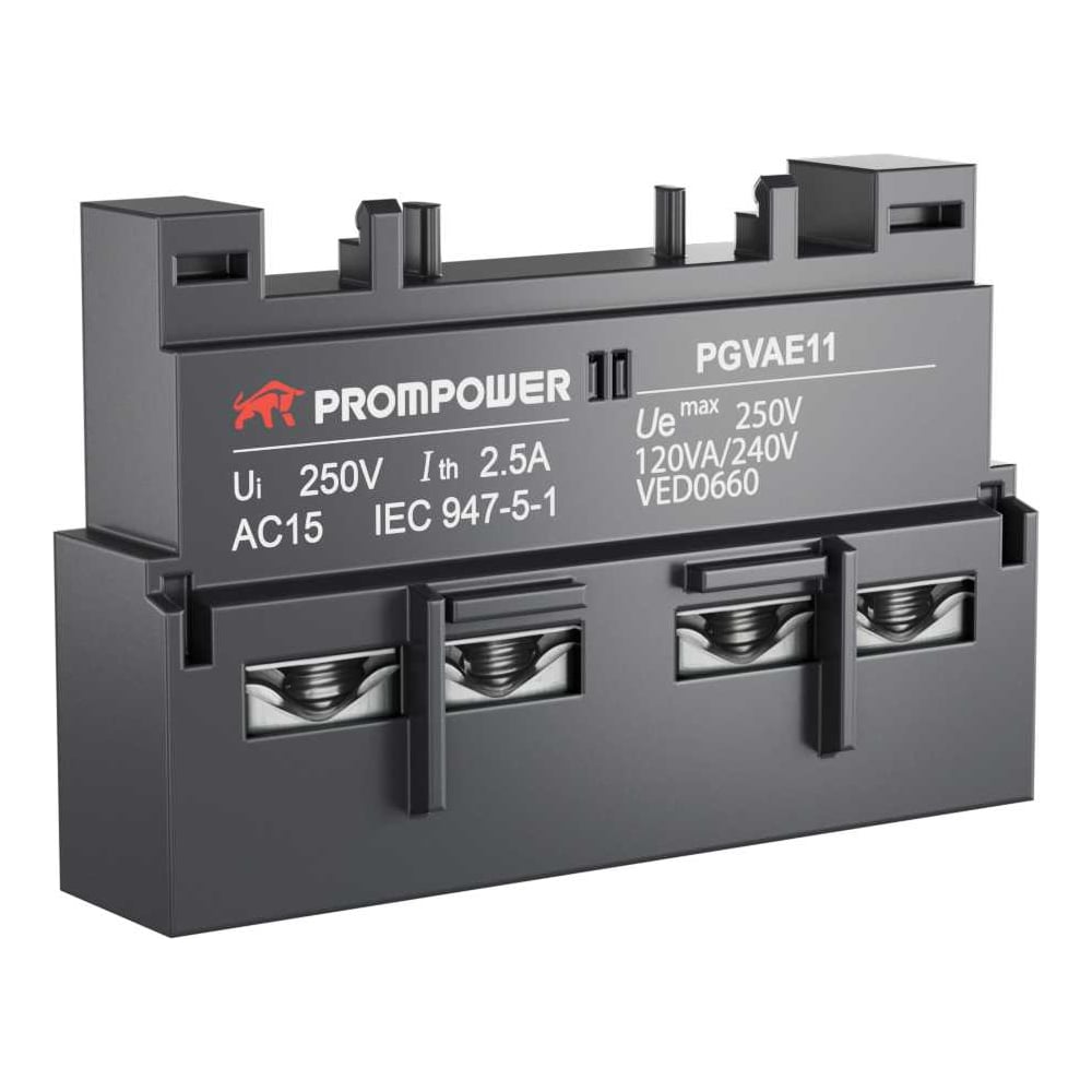 Изображение товара Блок вспомогательных контактов Prompower серии Pulse PGVAE11 для фронтального монтажа