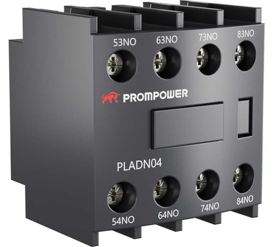 Изображение товара Блок вспомогательных контактов Prompower серии Pulse, фронт. монтажа для серии PLC1D, 4НЗ PLADN04